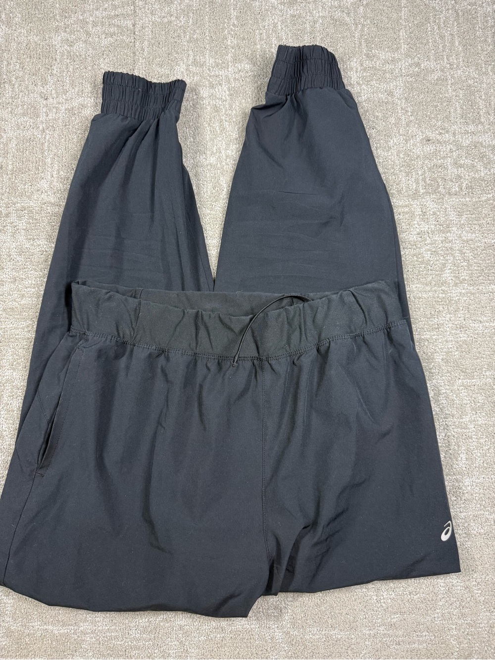 Asic Black Pull On Jogger work Out Pant Women Large